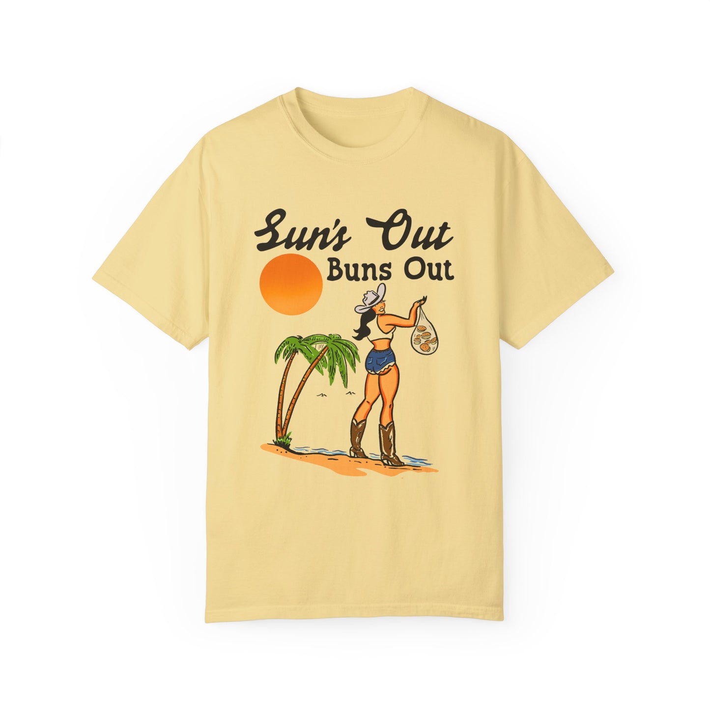 El Ray Art X Uncommon Wild Pinup Cowgirl Summer Unisex Comfort Colors T-shirt
