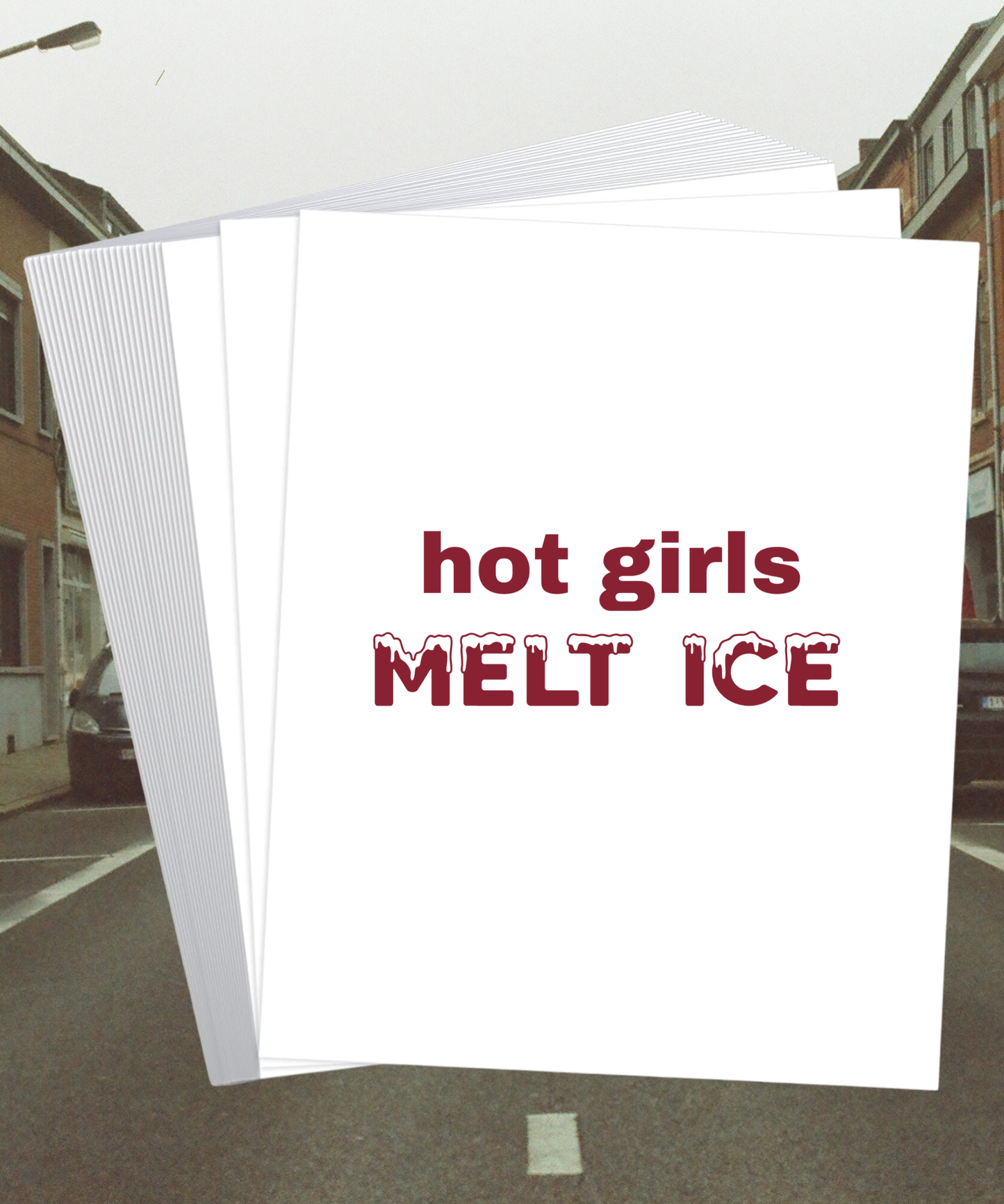 PRE-ORDER: Hot Girls Melt Ice 8x10 Art Print Artwork | Fundraiser ANTI ICE POSTER