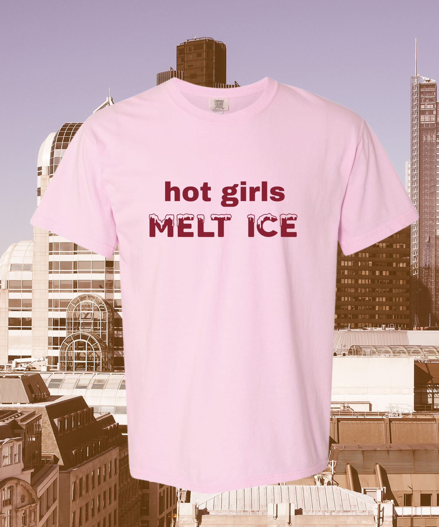 Hot Girls Melt ICE Unisex Comfort Colors Graphic Tee | Fundraiser ANTI ICE T-SHIRT