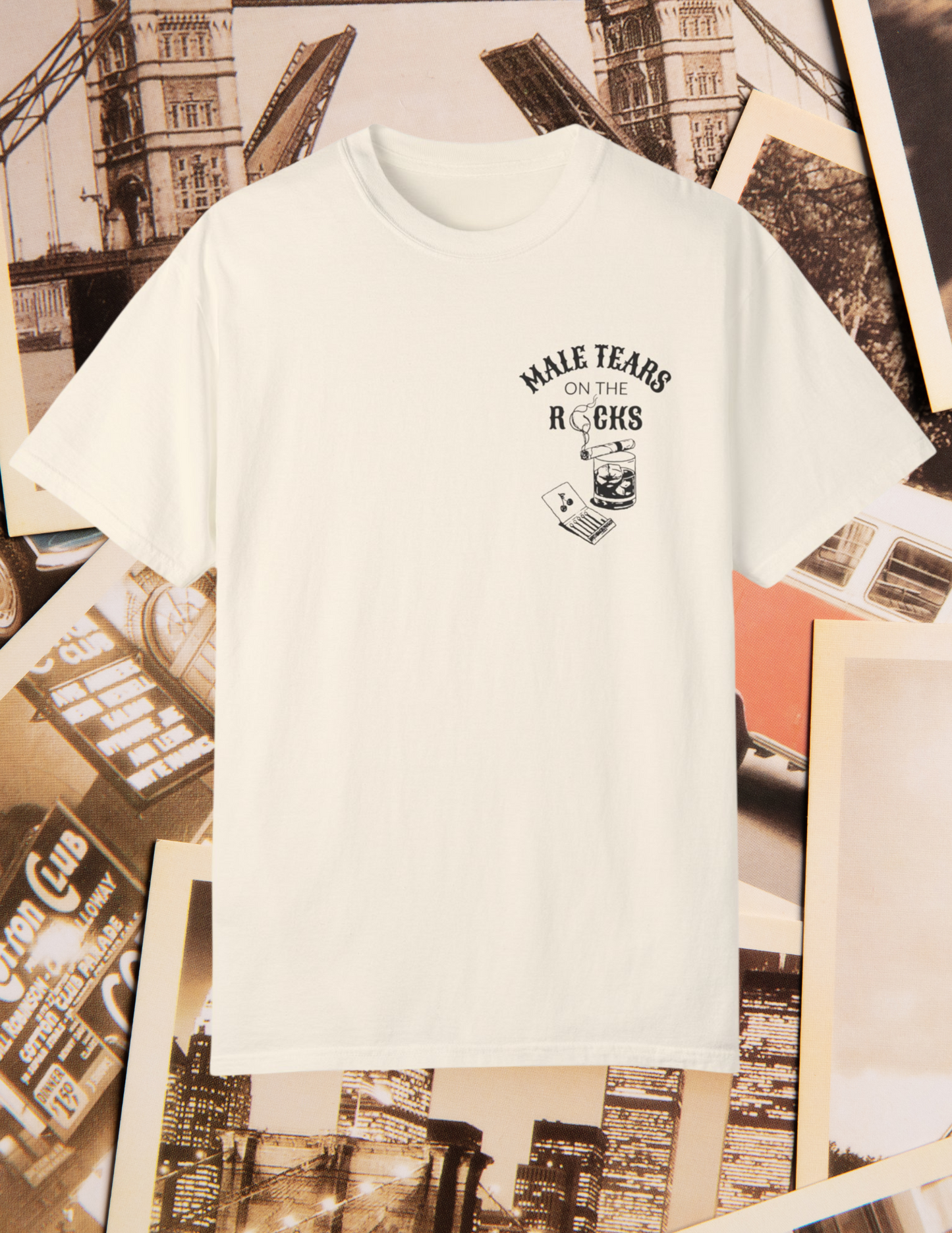 Male Tears on the Rocks Unisex Comfort Colors Vintage T-shirt