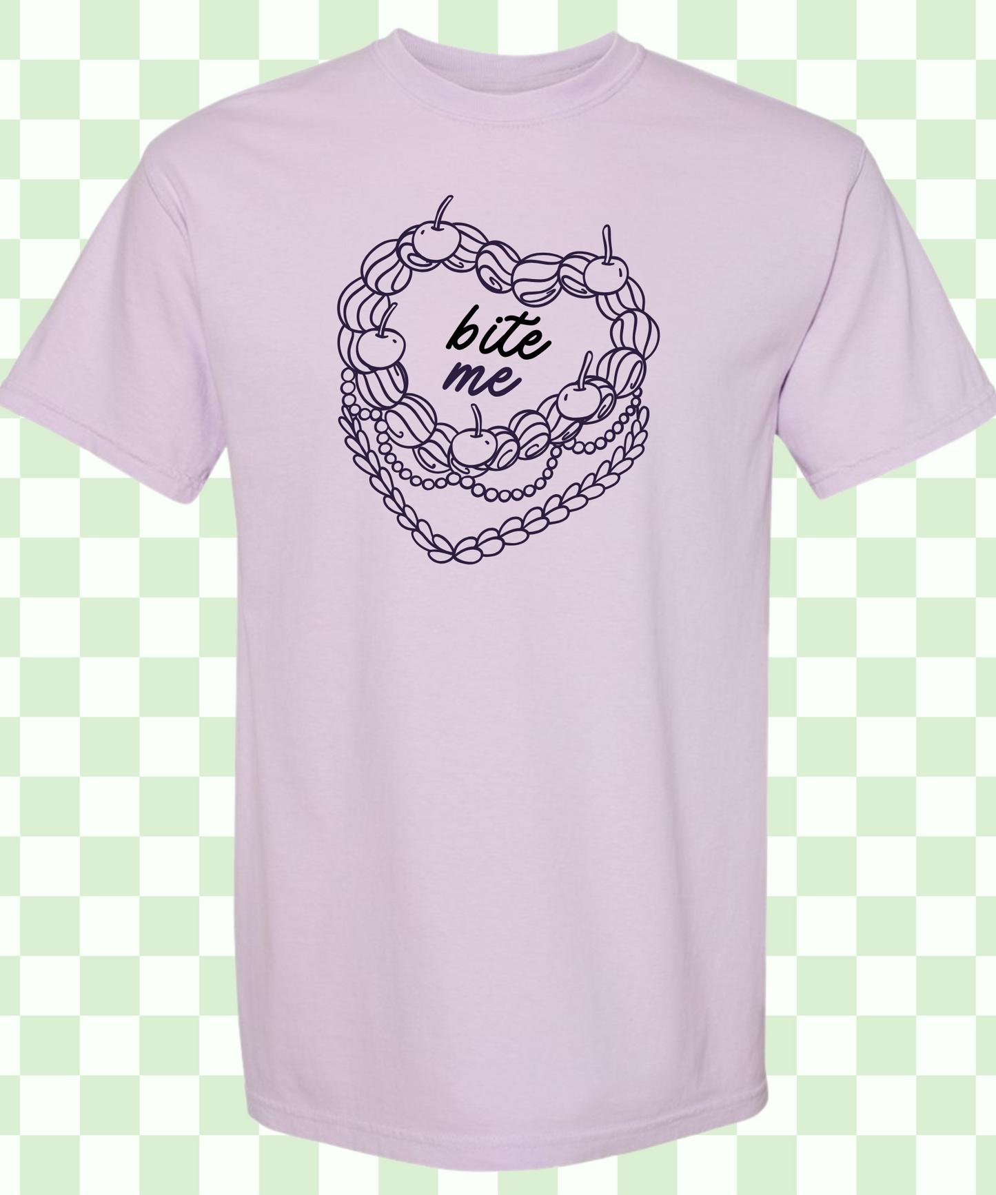 Bite Me Comfort Colors Orchid T-Shirt Vintage Graphic Tee