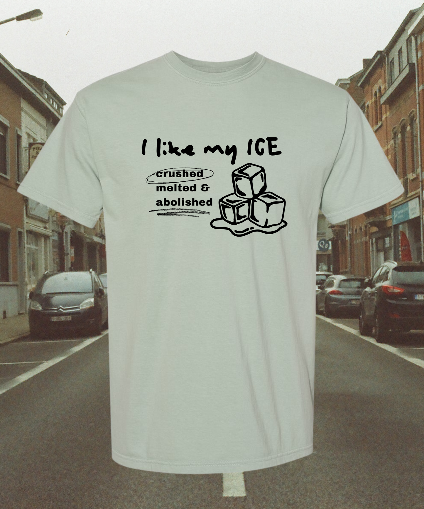 I Like My Ice Crushed Unisex Comfort Colors Graphic Tee | Fundraiser ANTI ICE T-SHIRT