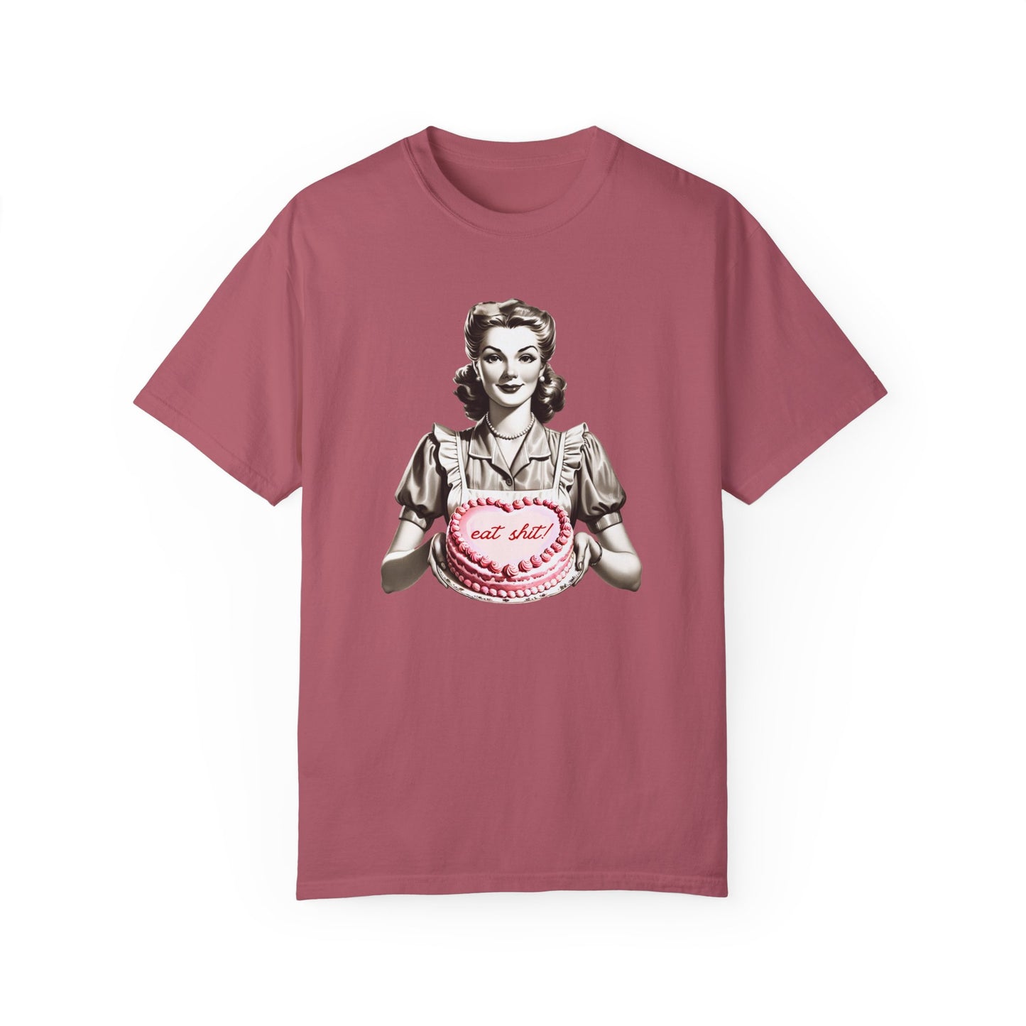 Eat Sh*t! Heart Cake Valentine's Day Retro Comfort Colors T-shirt