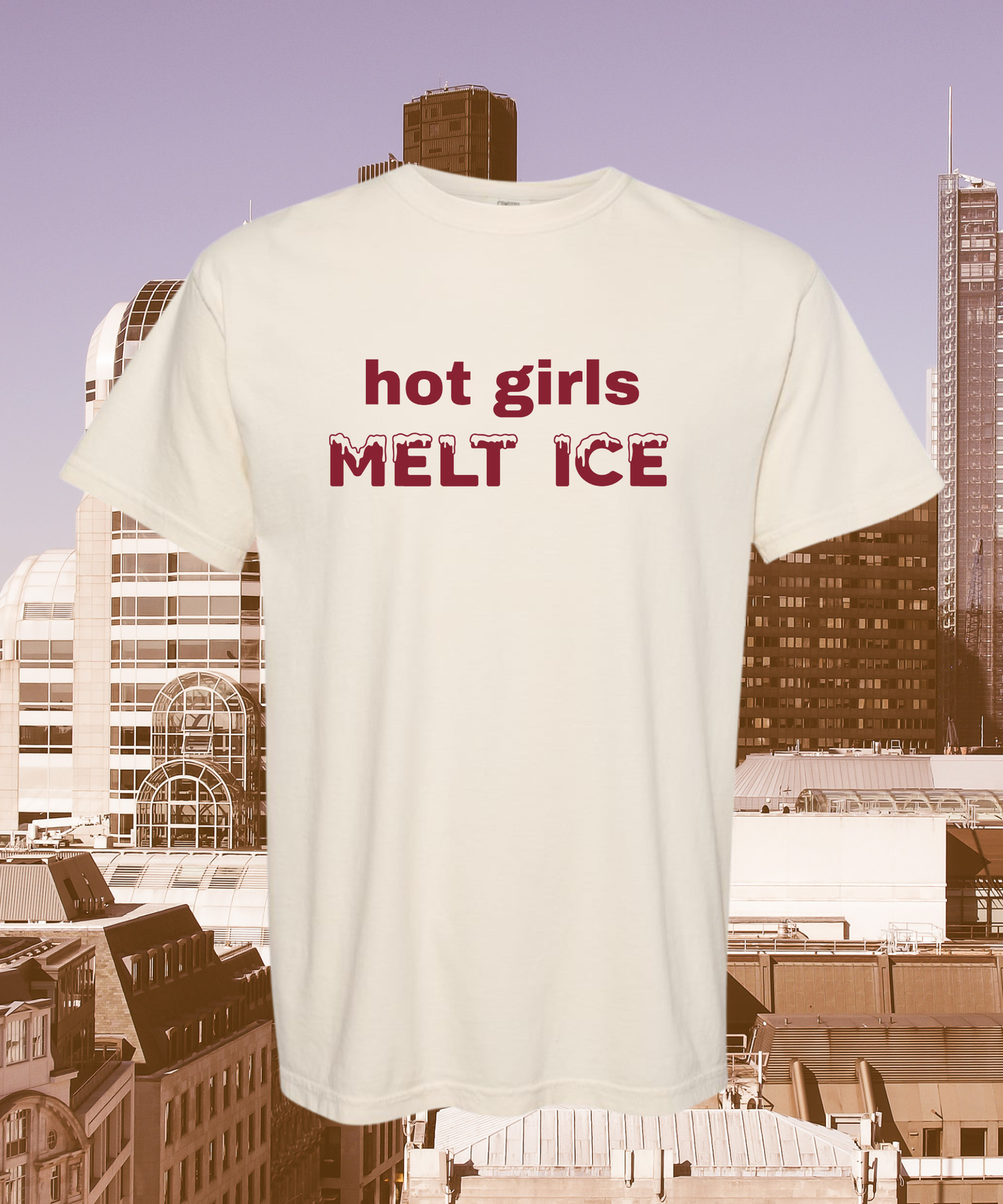 Hot Girls Melt ICE Unisex Comfort Colors Graphic Tee | Fundraiser ANTI ICE T-SHIRT