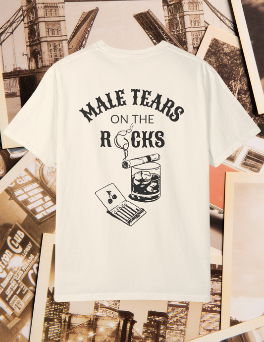 Male Tears on the Rocks Unisex Comfort Colors Vintage T-shirt