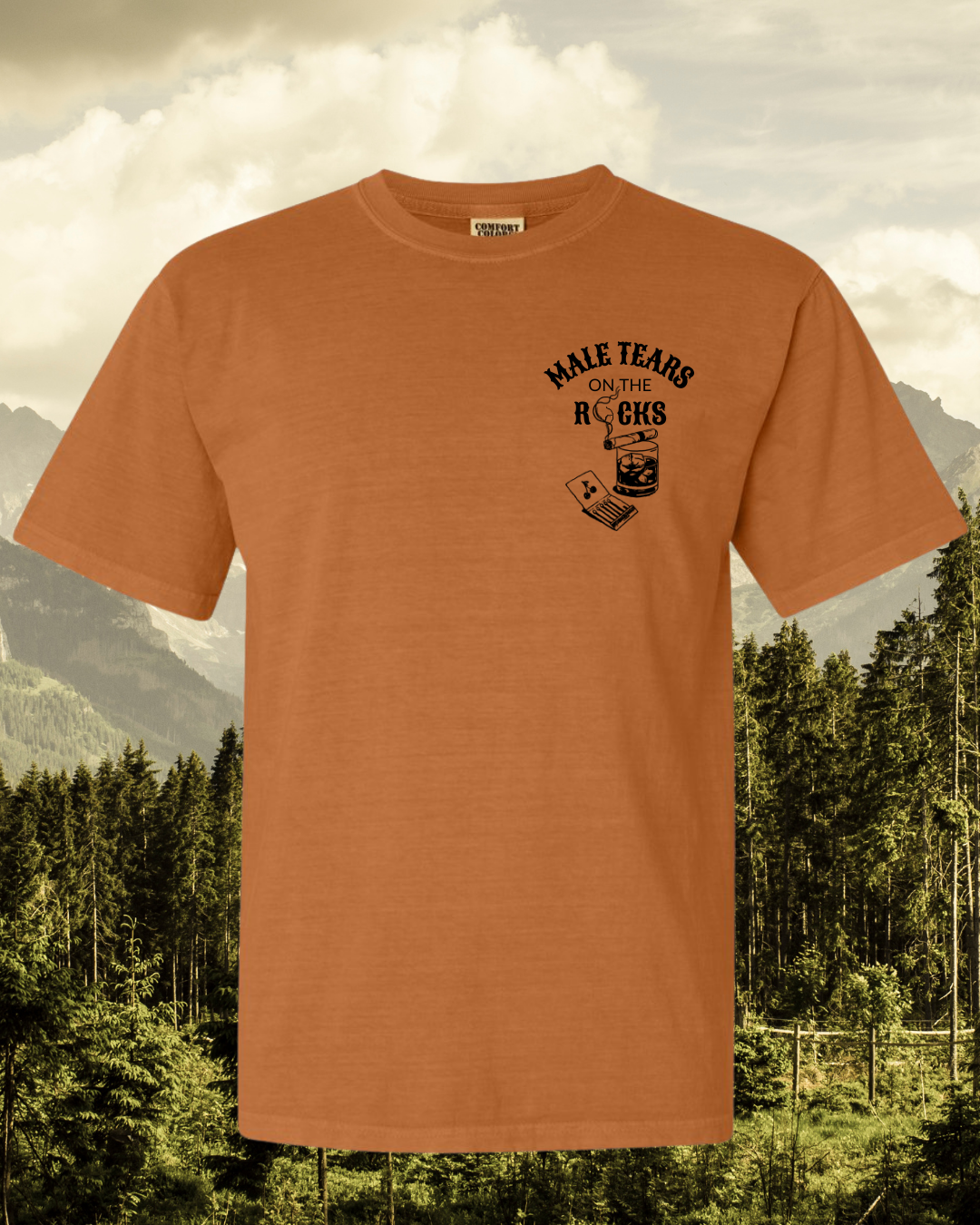 Male Tears on the Rocks Comfort Colors Graphic Tee