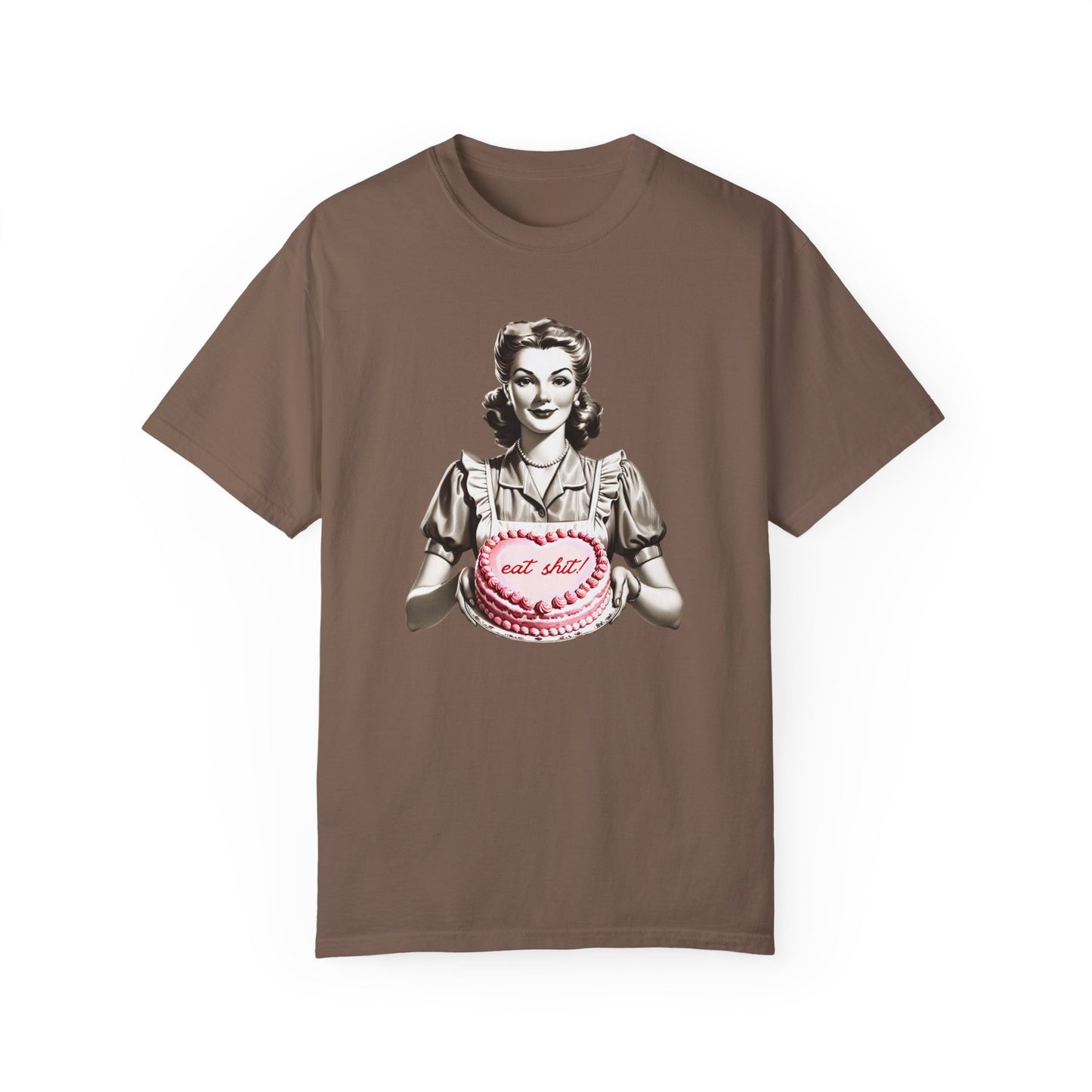 Eat Sh*t! Heart Cake Valentine's Day Retro Comfort Colors T-shirt