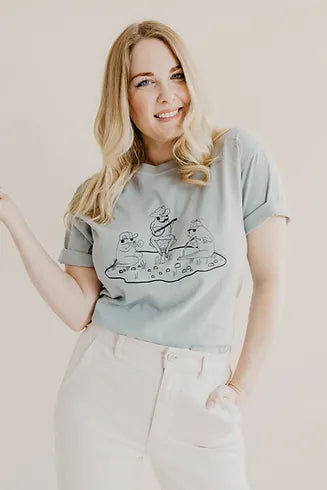 Musical Frogs Comfort Colors Graphic Tee