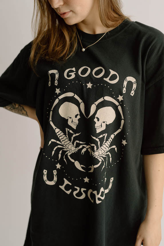 Good Luck Western Grunge Comfort Colors Tee