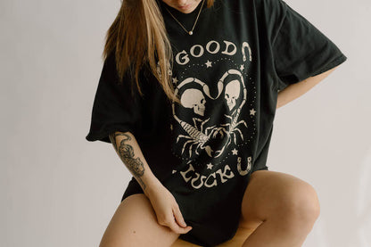 Good Luck Western Grunge Comfort Colors Tee