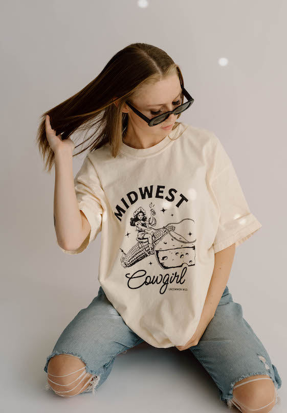 Midwest Cowgirl Comfort Colors Graphic Tee