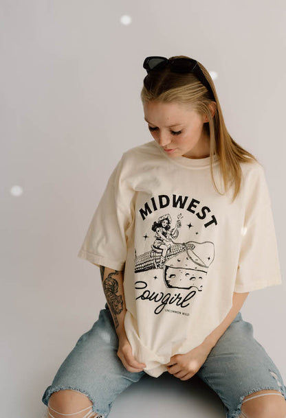 Midwest Cowgirl Comfort Colors Graphic Tee