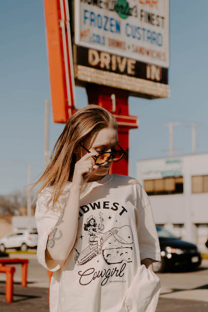 Midwest Cowgirl Comfort Colors Graphic Tee