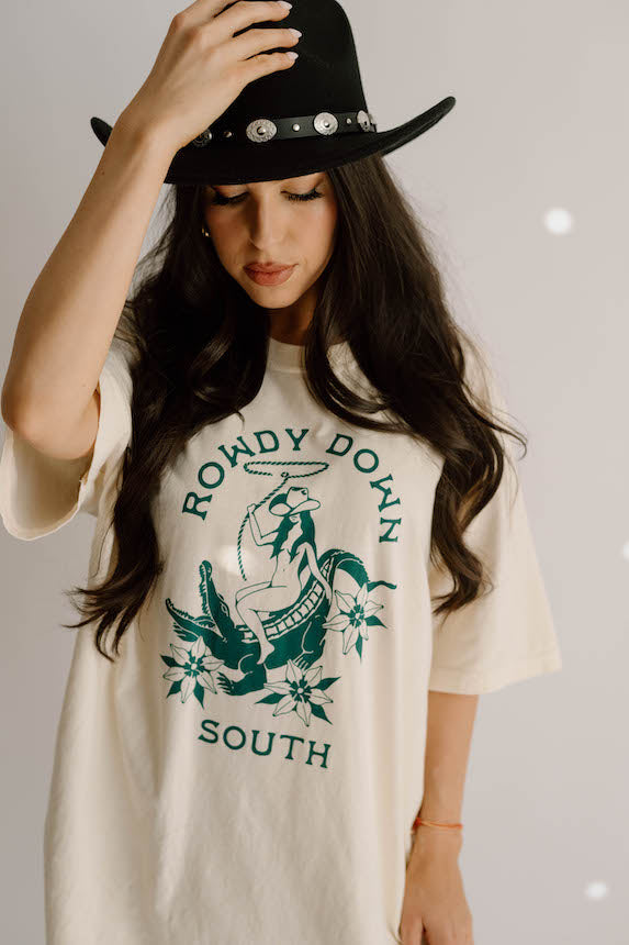 Rowdy Cowgirl Summer Western Comfort Colors Graphic Tee