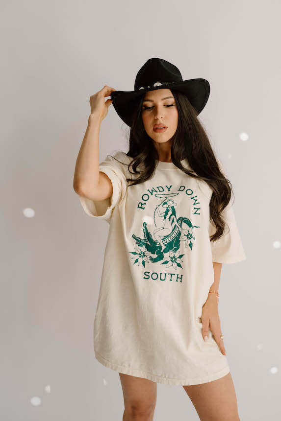 Rowdy Cowgirl Summer Western Comfort Colors Graphic Tee