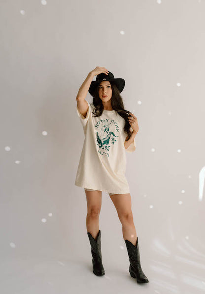 Rowdy Cowgirl Summer Western Comfort Colors Graphic Tee