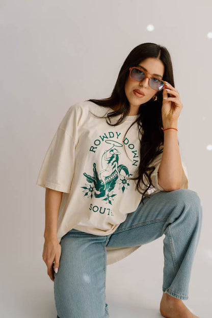 Rowdy Cowgirl Summer Western Comfort Colors Graphic Tee