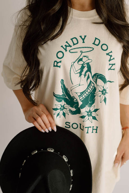 Rowdy Cowgirl Summer Western Comfort Colors Graphic Tee