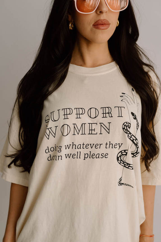 Support Women Female Empowerment Vintage Comfort Colors Tee